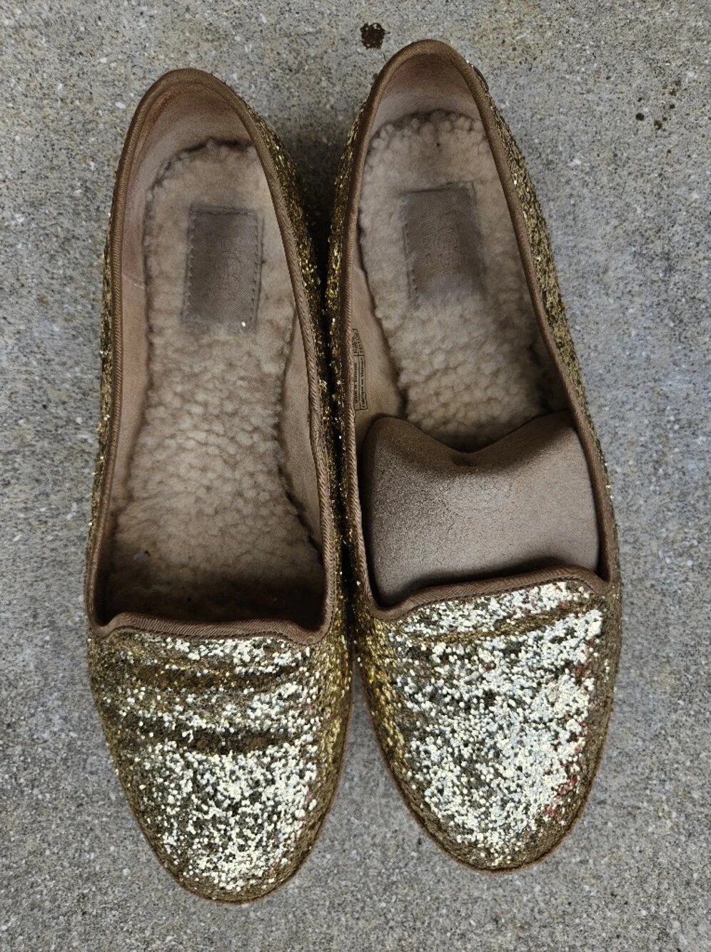 Ugg 1003225 Women's Gold Sparkly Flats Size 9 US 7.5 UK 40 EUR